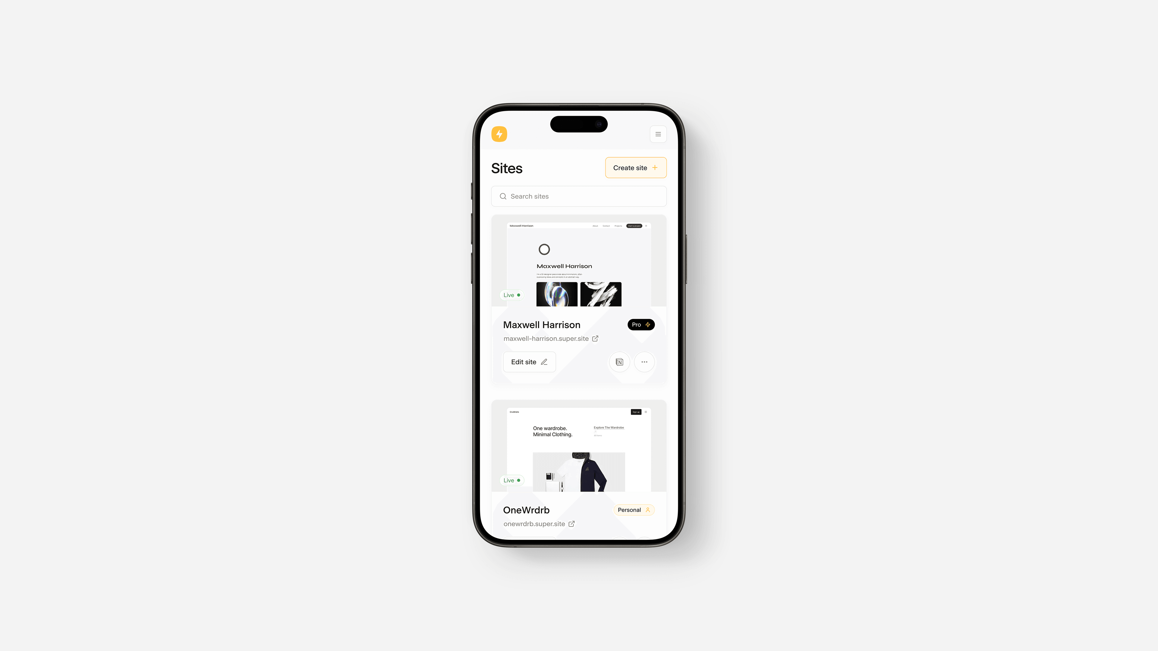 Super mobile mockup